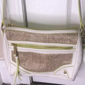 Jessica Simpson | KATIA straw Crossbody Cotton neon green White/Metallic Straw